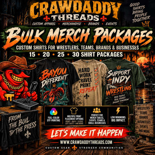 Bulk Merch Packages
(small-2XL)