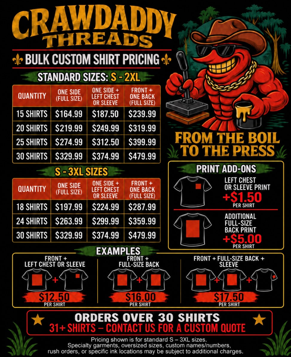Bulk Merch Packages(small-3XL)